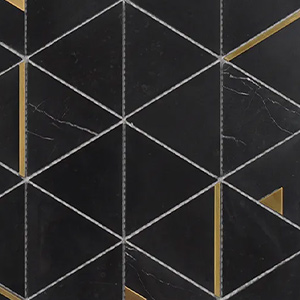 Декоративная плитка и мозаика ANGLE + NERO MARQUINA