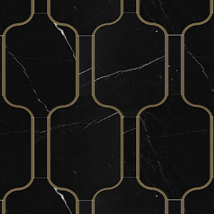 Декоративная плитка и мозаика MAURA + NERO MARQUINA