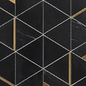 Декоративная плитка и мозаика ANGLE + NERO MARQUINA